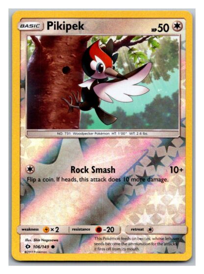 Pikipek 106/149 Sun & Moon (Reverse Holo) (Exc Condition)