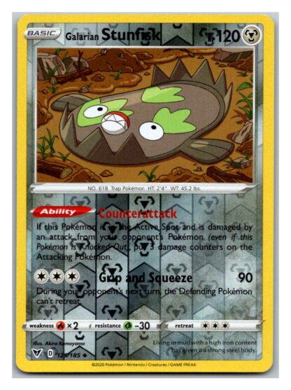 Galarian Stunfisk 125/185 Vivid Voltage (Reverse Holo) (NM-Exc Condition)