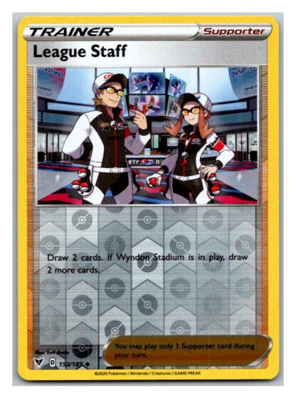 League Staff 153/185 Vivid Voltage (Reverse Holo) (NM-Exc Condition)