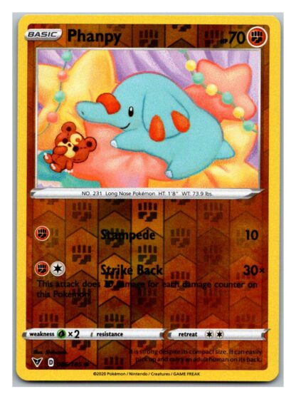 Phanpy 86/185 Vivid Voltage (Reverse Holo) (NM-Exc Condition)