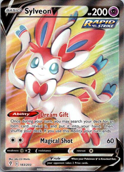 Sylveon V 183/203 Evolving Skies  (Ultra Rare) (NM-Exc Condition)