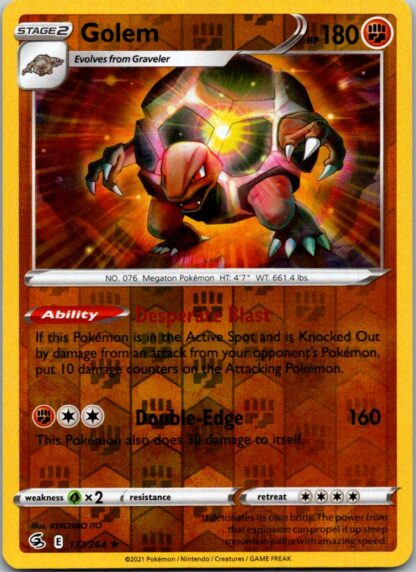 Golem 137/264 Fusion Strike (Reverse Holo) (NM-Exc Condition)