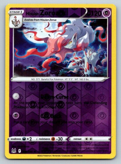 Hisuian Zoroark 76/196 Lost Origin (Reverse Holo) (NM-Exc Condition)