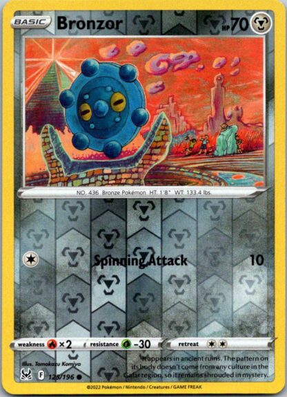 Bronzor 125/196 Lost Origin (Reverse Holo) (NM-Exc Condition)