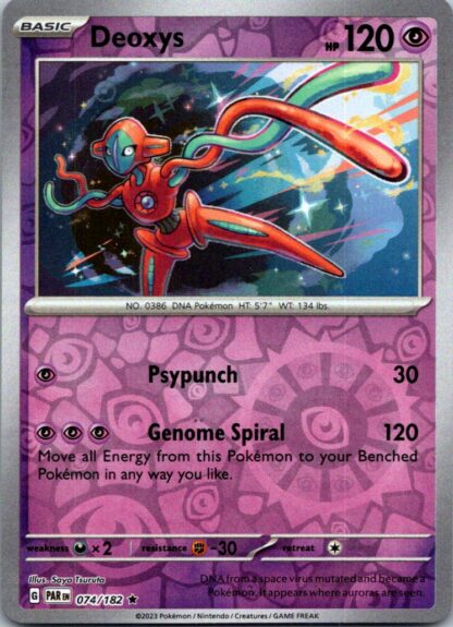 Deoxys 74/182 Paradox Rift (Reverse Holo) (Exc Condition)