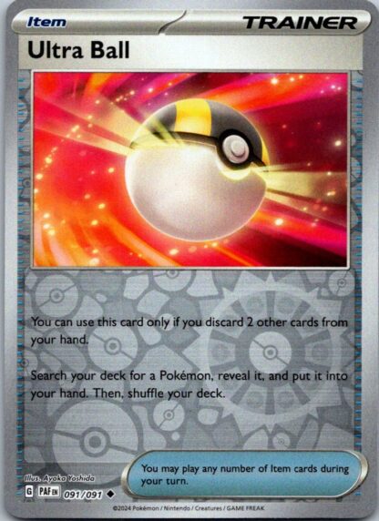 Ultra Ball 91/091 Paldean Fates (Reverse Holo) (NM-Exc Condition)