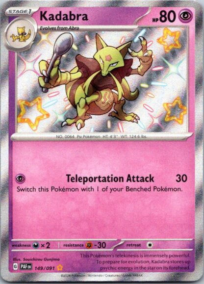 Kadabra 149/091 Paldean Fates (Shiny Holo) (NM-Exc Condition)