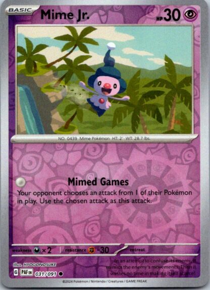 Mime Jr. 31/091 Paldean Fates (Reverse Holo) (NM-Exc Condition)