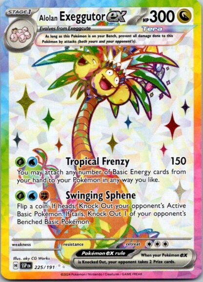 Alolan Exeggutor ex 225/191 Surging Sparks (Ultra Rare) (NM-Exc Cond)