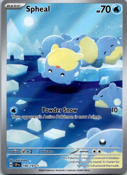 Spheal 199/191 Surging Sparks (Ultra Rare) (NM-Exc Cond)